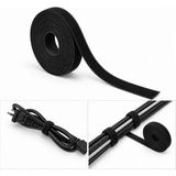 Jetfast Siyah Renk 5 Metre 1 Cm Cırt Kablo Düzenleyici Organizer Kutu Kablo Sabitleyici Gizleyici Şerit Cırt - 5 Metre x 1 cm