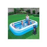 jetlegelsin Büyük Boy Dikdörtgen Şişme Aile Havuzu 211x132x46cm - Pompa Hediyeli