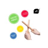 jetlegelsin Okul Öncesi Eğitici Ahşap Ritim Çubuğu 1 Çift 2 Adet Anaokulu Çocuk Etkinlik Perkusyon Müzik Aleti