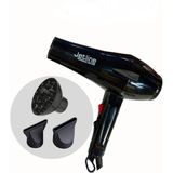 Jetline 2500 W Turbo Vigo Başlıklı Profesyonel Kuaför Fön Makinesi Ac Motor 3 Başlıklı Platinium - Siyah
