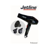 Jetline Turbo Vigo Başlıklı Profesyonel Kuaför Fön Makinesi AC Motor 3 Başlıklı Platinium siyah