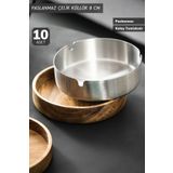Jet'S Home 10’Lu Set Küllük 8 Cm Paslanmaz Çelik Kül Tablası Sigara Küllüğü