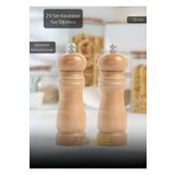 Jet's Home 2'li Set Karabiber Değirmeni Tuz Değirmeni Kalınlık Ayarlı Baharat Öğütücü Seramik Bıçaklı 13 Cm