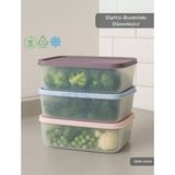 Jet's Home 3\'lü Dipfriz Saklama Kabı - No Frost Silikon Kapaklı | Derin Dondurucu Düzenleyici - Bpa Free - 1500 ml - Karışık Renk