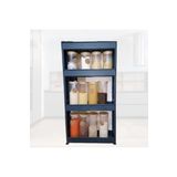 Jet’s Home 4 Katlı Antrasit Mutfak Rafı Tekerlekli Organizer Dar Banyo Düzenleyici