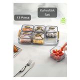 Jet's Home 6'lı Kahvaltı Seti 13 Parça Kahvaltılık Bpa Free Sunumluk Şık Tepsili Kahvaltılık