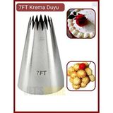 Jet's Home 7ft Krema Duyu Büyük Boy Pasta Duyu Paslanmaz Çelik 35x18x50 Mm Gümüş