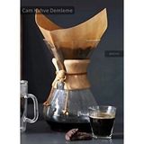 Jet's Home 800 Ml Chemex Cam Kahve Demleme Ahşap Tutacaklı Büyük Boy 6 Bardak