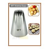 Jet'S Home 9Ft Krema Duyu Büyük Boy Pasta Duyu Paslanmaz Çelik 35X18X52 Mm