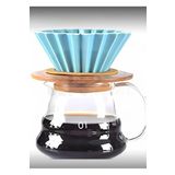 Jet's Home Ahşap Standlı Dripper Turkuaz Renk