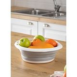 Jet's Home Badya Katlanır Sebze Badyası Silikon Badya Leğen Büyük Boy No:2 5 Lt Gri