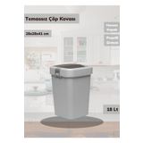 Jet's Home Banyo Çöp Kovası 18 Lt Temassız Çöp Kutusu Gri Motek Çöp Kovası
