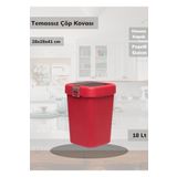 Jet'S Home Banyo Çöp Kovası 18 Lt Temassız Çöp Kutusu Kırmızı Motek Çöp Kovası