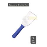 Jet'S Home Börek Kesici Paslanmaz Çelik Pasta Spatulası Pizza Kesici Mavi Saplı No:2 Çap 9 Cm