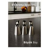 Jet's Home Büyük Boy 6’lı Yıldız Uçlu Krema Duy Seti – Pasta, Cupcake ve Kurabiye Süsleme Uçları Metal