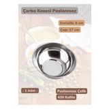 Jet'S Home Çorba Kasesi Paslanmaz Kase Yoğurt Kasesi Meyve Kasesi Çelik 17 Cm