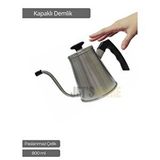 Jet's Home Kapaklı Demlik Paslanmaz Kahve Demliği İndüksiyon Uyumlu Çelik Küçük Boy Demlik İnox 800 Ml Beyaz