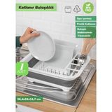 Jet’s Home Katlanır Bulaşıklık Katlanabilir Tezgah Üstü Tabaklık Kaşıklık