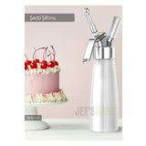 Jet's Home Krem Dağıtıcı Şanti Sifonu Tatlı Hazırlama Sifonu Krema Sifonu Whip Sifon Alüminyum 1000 Ml