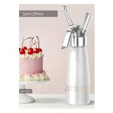 Jet's Home Krem Dağıtıcı Şanti Sifonu Tatlı Hazırlama Sifonu Krema Sifonu Whip Sifon Alüminyum 500 Ml