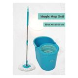 Jet's Home Magic Mop Seti Paspas Temizlik Seti Döner Başlıklı Temizlik Kovası Motek