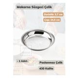 Jet'S Home Makarna Süzgeci 24,5 Cm Paslanmaz Çelik Süzgeç Ince