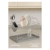 Jet's Home Mini Boy Bulaşıklık Tezgah Üstü Tabaklık BPA FREE Bulaşık Sepeti Krom 23x33x25