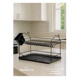 Jet's Home Mini Boy Bulaşıklık Tezgah Üstü Tabaklık BPA FREE Bulaşık Sepeti Siyah 23x33x25