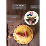 Jet's Home Mini Boy Tart Kalıbı Çıkartılabilir Tabanlı Turta Kalıbı Karbon Çelik Kek Kalıbı 10 cm - Siyah