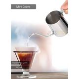 Jet's Home Mini Cezve Paslanmaz Kahve Demliği Indüksiyon Uyumlu Çelik Cezve 350 ml - Beyaz