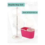 Jet's Home Mopida Mop Seti Temizlik Kovası Döner Başlıklı Motek Paspas Temizlik Seti