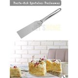 Jet's Home Pasta Spatulası Paslanmaz Kek Spatulası Krema Spatula No:4 Çelik 31 cm - Gri