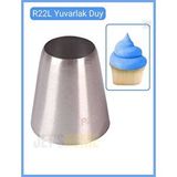 Jet's Home R22l Büyük Yuvarlak Krema Duyu – Cupcake, Pasta Ve Dolgu Uygulamaları İçin Süsleme Ucu Gümüş