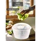 Jet's Home Salata Kurutucu Bpa Free Kilitli Kapaklı Sebze Kurutma Kabı - Beyaz