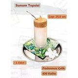 Jet's Home Sunum Tepsisi 25,5 Cm Paslanmaz Çelik Servis Tepsisi Gümüş