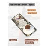 Jet'S Home Sunum Tepsisi 38 Cm Paslanmaz Çelik Dikdörtgen Servis Tepsisi