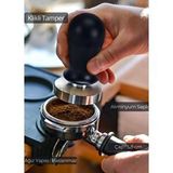 Jet's Home Tamper Klikli Paslanmaz Çelik Kahve Tamperi 58 Mm Siyah