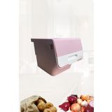 Jet’s Home Tekli Tekerlekli Patateslik Soğanlık Oyuncak Kutusu Patates Soğan Sepeti Motek Pembe 12 Lt
