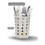 Jet's Home Tezgah Üstü Delikli Kaşıklık Çatallık Ve Bıçaklık Ergonomik Paslanmaz Çelik 12x14 Cm