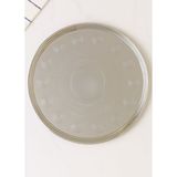 Jet's Home Yemek Tepsisi Çelik Yer Sofrası 80 cm Paslanmaz Sunum Sinisi No:85 - Gri