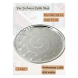 Jet's Home Yer Sofrası Sini 71 Cm Çelik Tepsi Tepsi Paslanmaz