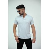 JettStore Erkek Slim Fit Hakim Yaka %100 Pamuklu Basic Tişört