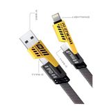 jetucuzal Platoon PL-8916 PD 27W Max Hızlı Şarj Kablosu USB-A – Type-C / Lightning 65W Örgülü