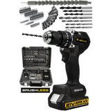 JetVolt 21v 2.0ah Kömürsüz Motor Çelik Mandren Darbeli Şarjlı Matkap - Sarı