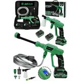 JetVolt 21v 2.0ah Kömürsüz Motor Yüksek Basınçlı Akülü Oto Araba Yıkama Makinesi Şarjlı - Yeşil