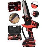 JetVolt 21v Şarjlı 15cmpala Otomatik Yağlamalı Dal Budama Makinesi Testeresi Kesim Motoru - Kırmızı