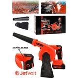 JetVolt 21v Şarjlı Kompresör Hava Üfleme Makinesi - Kırmızı