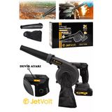 JetVolt 21v Şarjlı Kompresör Hava Üfleme Makinesi - Siyah