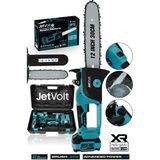 Jetvolt Çift Akülü Testere Ağaç Odun Dal Kesme Motoru - Mavi