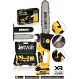 Jetvolt Çift Akülü Testere Ağaç Odun Dal Kesme Motoru - Sarı